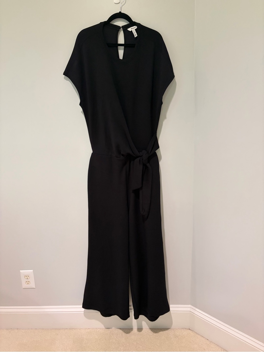 SPANX Black Tie Waist Jumpsuit